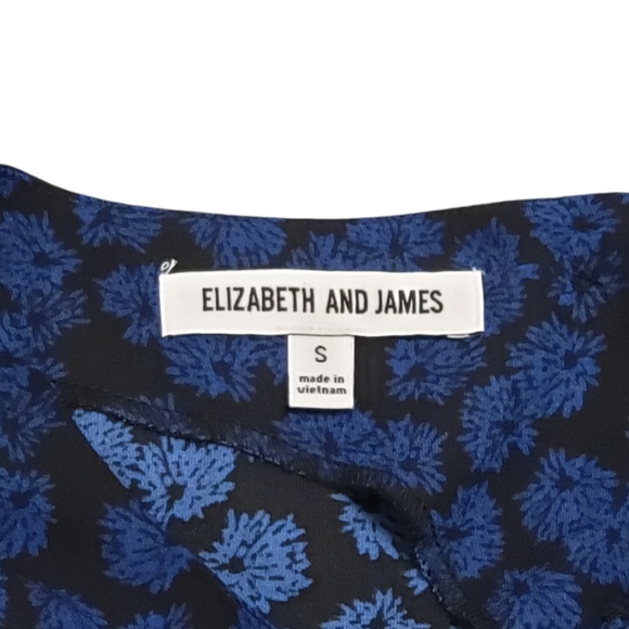 Elizabeth and James Blue Floral Long Sleeve Maxi Dress Small Boho Shabby Goth - Picture 6 of 13